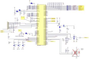 Elektronik-Schaltplan mit Altium Designer.